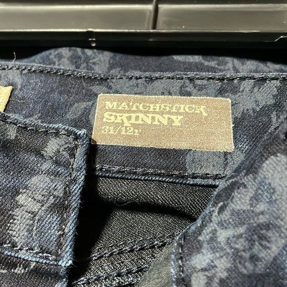 Nine West Vintage America Matchstick Skinny Jeans Floral Print Size 12/31 - Picture 5 of 6